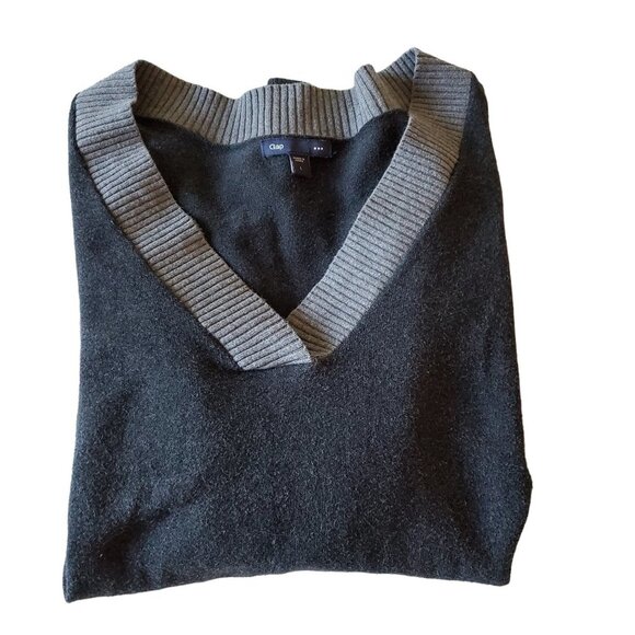 GAP Preppy Crossover Vee Colorblock Sweater Large - Picture 4 of 13